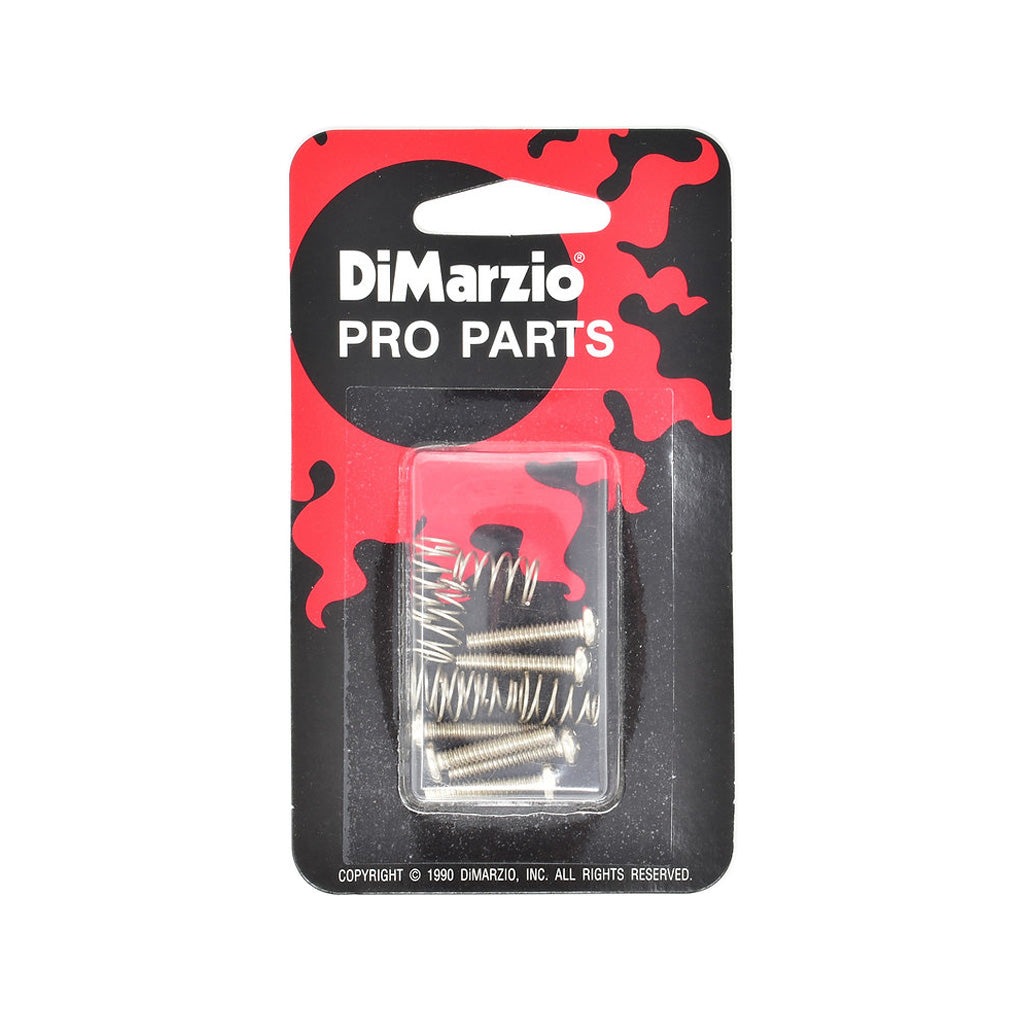 DiMarzio Chrome Single Coil Guitar Mounting Hardware Kit with Height Adjustment Components