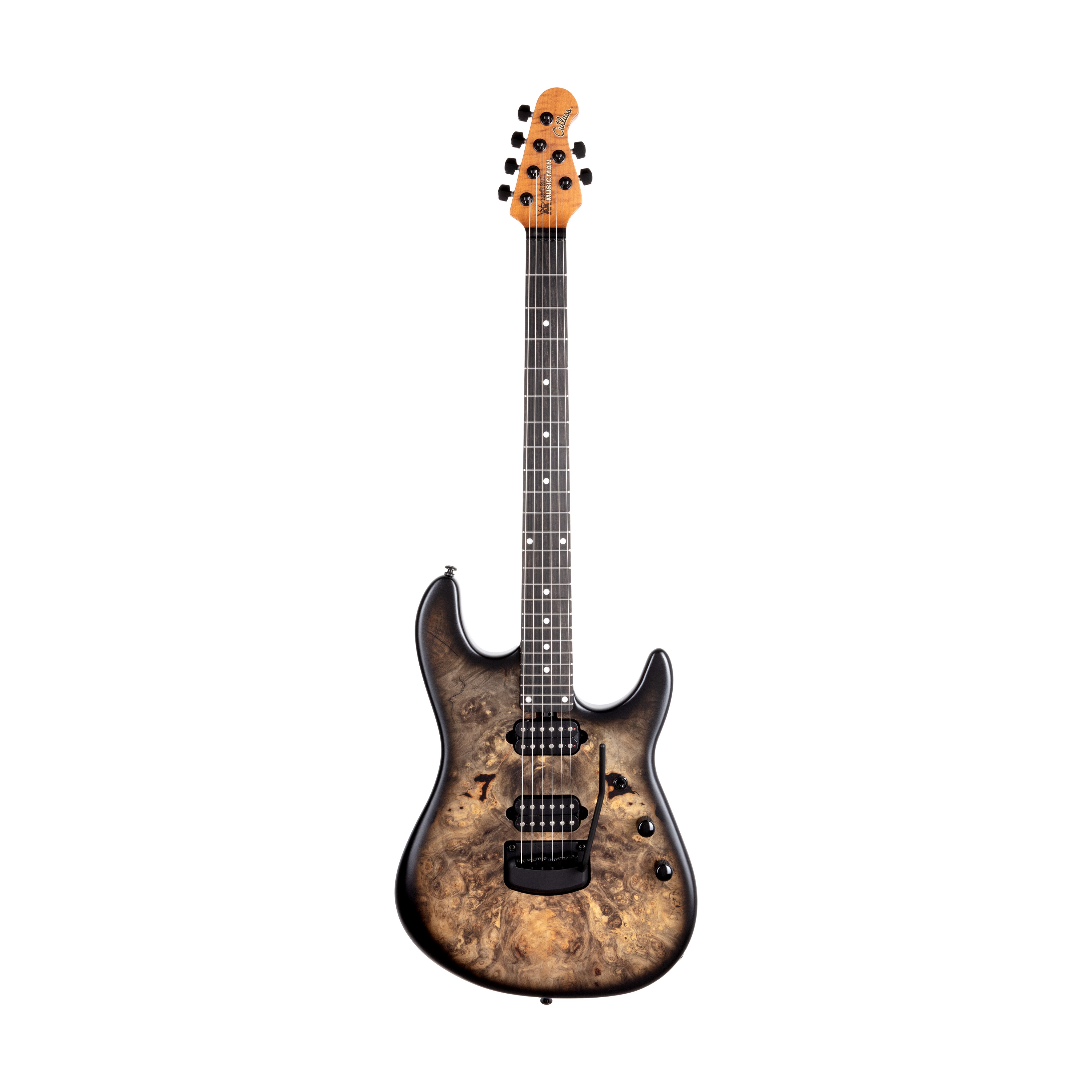 Ernie Ball Music Man Jason Richardson Signature Cutlass HH Electric Guitar, Natural Buckeye Burl