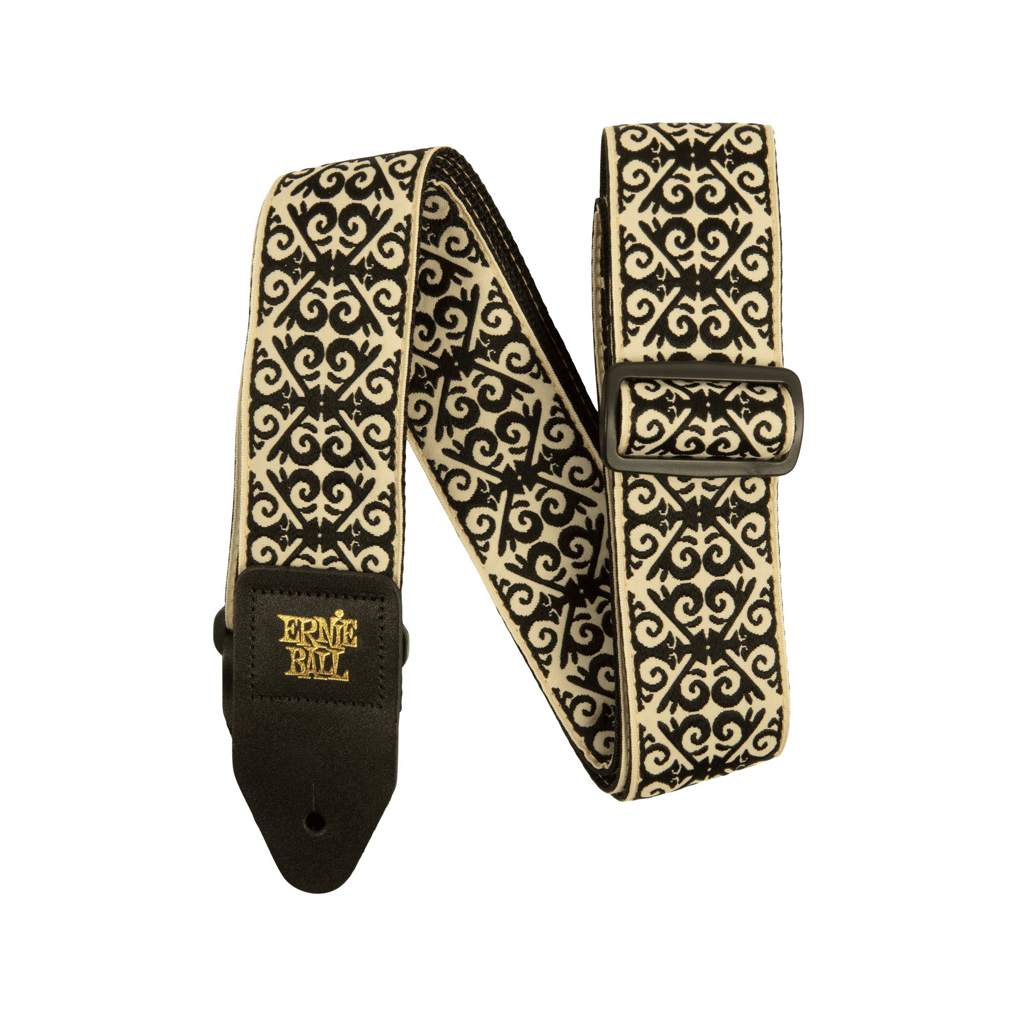Ernie Ball Polypropylene Jacquard Adjustable Guitar Strap in Montebello Iron Design